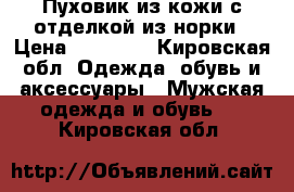 Пуховик из кожи с отделкой из норки › Цена ­ 15 000 - Кировская обл. Одежда, обувь и аксессуары » Мужская одежда и обувь   . Кировская обл.